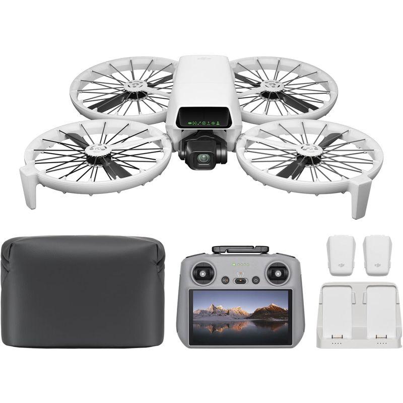 DJI Flip Fly More Combo With RC 2 Screen Remote Controller, Drone With 4K UHD Camera for Adults, Palm Takeoff, Auto Return, Intelligent Flight, 3 Batteries for 93-Min Flight Time