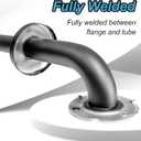 Handicap Grab Bars, 2 Pack 24 Inch Grab Bars for Shower, 304 Stainless Steel ADA Grab Bars for Bathtubs and Showers, Toilet, Safety Shower Handles for Elderly, Disabled, Injury (Matte Black)