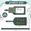 Sweetude 48 Sets Leather Luggage Tag Bulk and So The Adventure Begins Luggage Tags with Name Card for Wedding Bridal Shower Bachelorette Honeymoon Travel Graduation Gifts(Dark Green)