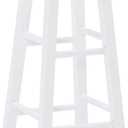 Linon Zeke White 24" Counter Stool with Round Seat