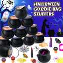 252 PCS Halloween Party Favors for Kids32 Pack Prefilled Cauldrons with Bulk Toys, Trick or Treat Alternatives for Boys and Girls, Halloween Goodie Bag Fillers, Classroom Prizes