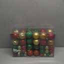 100Pcs Christmas Ball Ornaments Set, Assorted Shatterproof Christmas Ornament, Christmas Tree Theme Hanging Decoration for Xmas Tree/Holiday/Party/Home Decor (Gold & Red & Green)