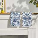 Artoid Mode Beige Floral Paisley Kitchen Towels Dish Towels, 18x26 Inch Seasonal Spring Decoration Hand Towels Set of 2