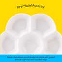 MEEDEN 7-Well Ceramic Paint Palette: 3 Pcs Watercolor Palette 4.7'' x 0.6'' - Porcelain Paint Palette Tray for Gouache Painting, Round, White