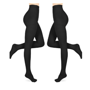 Compression Pantyhose for Women & Men, 2 Pairs 15-20mmHg Medical Graduated Compression Stockings Leggings, Medium
