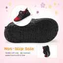BARERUN Baby Sneakers Toddler Shoes Soft Anti-Slip Sole Newborn First Walkers Infant Toddler Breathable Athletic Running Shoes (7.5-8 Toddler, Black/Red)