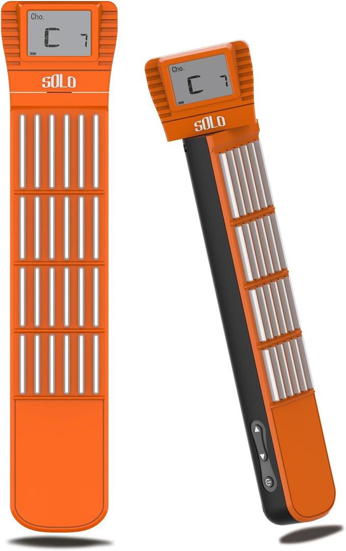 Guitar Chord Trainer Practice Tool, Guitar Assisted Tool Learning System with 24 Keys for Chords Finger Pressing W/Rotatable Screen