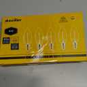 LED Candle Bulbs 40W Equivalent Dimmable, E12 Candelabra Light Bulbs 4W 470Lm Clear Edison LED Bulb, Daylight White 5000K B11 Classic Bright Filament Bulb, Decorative Lights for Lamps, Pack of 5