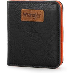 Montana West X Wrangler Small Wallet Woman Black Minimalist Wallets for Ladies Female with Rfid Lining and A Coin Purse