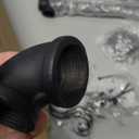 Aduanbang 64.9in Industrial Pipe Wall Mounted Clothes Rack, Heavy Duty Detachable Iron Garment Bar, Rustic Space-Saving Hanging Rod for Bedroom, Closet  Black