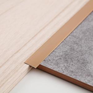 Gaahing Aluminum T Molding Floor Transition Strip, T Moulding for Laminate Flooring Planks, Vinyl Floor Transition, Rubber Transition (3Pcs x 2.9ft x 0.8in, Matte Gold)