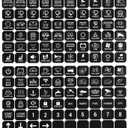 Auxbeam 120Pcs Switch Panel Sticker, Switch Label Kit for Auxbeam Switch Panel BA80, GA80, BB80, GB80, BC60, GC60, AR-800 Fit for Car Boat Truck Vehicle Text Sticker, Black,White