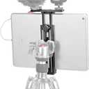 SMALLRIG Metal Holder for iPad Tripod Mount Adapter with 2 Cold Shoe, 1/4" Screw, w/Plate for Acra Swiss Standard, for iPad mini Air Pro Surface Pro (7.9” to 12.9”), Universal Tablet Clamp