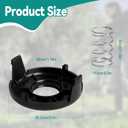 JOJOCY 88175 0.065" Trimmer Spool Line 30Ft for Toro 51256 51301 51302 51303 51304 51305 51307 51308 51309 51324 51326 51331 51332 Replacement Spool for 10" to 15" Trimmers (4 Springs + 4 Caps)