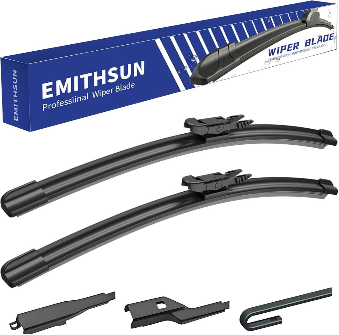 EMITHSUN 22-Inch Wiper Blades:2-Pack Windshield Wipers for Chevrolet Avalanche Silverado Suburban Tahoe-All-Season Beam Design-Exact Replacement for Chevrolet Cars