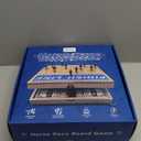 Large 23 inches Horse Racing Board Game with 11 Luxury Metal Numbered Horses, Foldable Wood Horse Race Board Game with 2 Sets of Dice, 2 Boxes of Cards, 80pc Poker Chips for Parties and Gambling (Log Color)