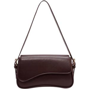 Verdusa Women's Leather Shoulder Bag Clutch Purses Trendy Hobo Crossbody Handbags Y2K Saddle Flap Underarm Purse