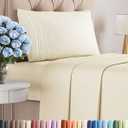 Twin XL Size 3 Piece Sheet Set - Comfy Breathable & Cooling Bed Sheets Set - Hotel Luxury Bedding for Women, Men, Kids, Teens, Boys & Girls - Deep Pockets, Soft, Wrinkle Free - Oeko-Tex - Off White