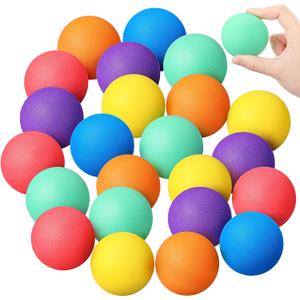 Gejoy 24 Pieces Soft Foam Balls Bulk Lightweight Mini Balls for Safe Indoor Toys Fun Assorted Colors Sponge Balls Birthday Party Favors Bag Gifts for Boys and Girls, 2.36 Inch