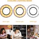 Woputne Desk Clip on Lamp for Reading Home Office, with 5V 2A Adapter, 10 Dimmable Brightness 3 Modes, Clamp Reading Light for Bed Headboard, Craft (Black)