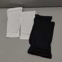 2Pairs Shin Guards Soccer,Ski Guards Socks Calf Compression Sleeve with Honeycomb Pads, Breathable Elastic Anti-Collision for Skiing Snowboarding,Soccer Equipment Ideal for Playing Training (Small, Black and White)