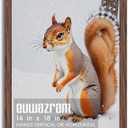 Rustic Walnut 14x18 Frame - Single Frame, 14 x 18 Poster Frame for Artwork, Puzzles, Photos and Movie Posters Picture Frames