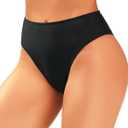 Pinup Fashion Bikini Bottoms Women High Waisted-High Leg Bathing Suit Bottoms Tankini Swimwear