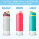 3 x Silicone Boot for Owala Water Bottle 24 oz 32 oz 40 oz, Anti-Slip Protective Sleeve for FreeSip/Twist/Flip Stainless Steel Water Bottles Accessories (White)