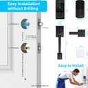 Wi-Fi Smart Deadbolt Lock with Handle Sets, Keyless Entry Door Lock for Front Door, Compatible with Alexa & Google Assistant, Auto Locking-Black