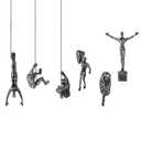 XYQXYQ Set of 6 Climbing Men Wall Art Decor Sculpture,Nordic Modern Simplicity Decorative Wall Art, Climbing Man Sculptures,Home & Office Climber Gifts