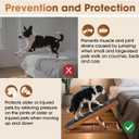 Dog Ramp for Bed - Foldable Small to Large Dog Ramp for Couch - 6 Adjustable Height from 12" to 24" - Stairs with High Traction Mat - Wooden Ramp for Dogs to Get on Bed Couch Car Up to 200LBS Walnut