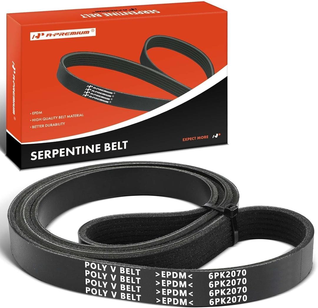A-Premium 81.54 Inch Serpentine Drive Belt Compatible with Jeep, Dodge, Ford, Chevrolet, Nissan, Chrysler, Subaru, Toyota, Suzuki, Cadillac, Mercury, Olds, Plymouth, Pontiac, Scion & Volkswagen Cars