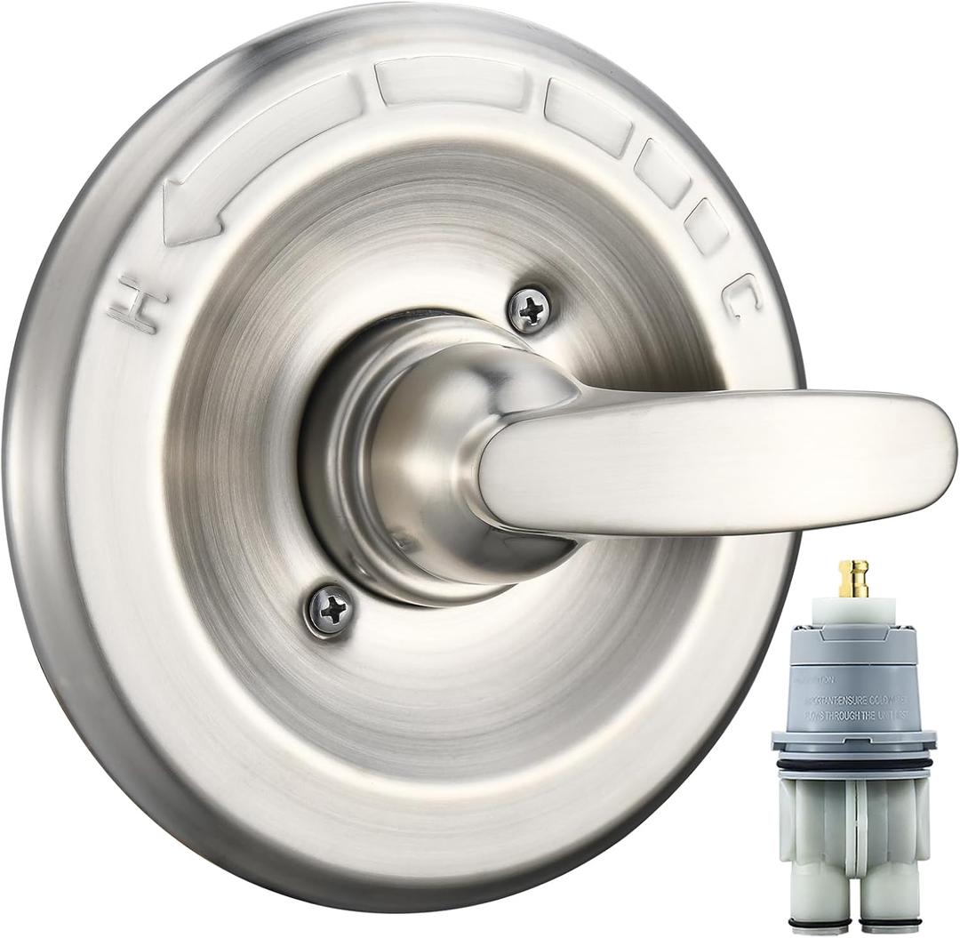 Replacement for Delta Classic 13 Series Single-Function Trim Kit, T13010 Shower Handle, Fit Delta Shower Valve R10000 Series, Brushed Nickel (Cartridge Included)