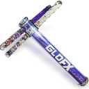 GloFX 7.5-inch Purple Liquid Kaleidoscope Tube - Colorful Kaleidoscopes for Adults, Flow Toys Rave Glitter Wands - Sensory Glitter Wands and Rave Toys