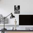 ALKB Death Metal Skeleton Sign - Gothic Halloween Horror Decor for Skull Lovers Gift - 8x12 Inch