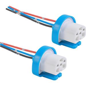 2PCS Headlight Harness,Car Accessories 3 Pin Ceramic Headlight Wiring Harness,Automotive Replacement Electrical Wiring Harnesses,Compatible with Lamps Models of 9007,9004,HB1,and HB5
