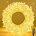 210 LEDs Warm White LED String Lights  70FT Transparent Wire, Waterproof & Connectable Christmas Tree Lights for Indoor Outdoor Holiday Dcor
