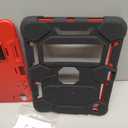 CCMAO Case for iPad (A16) 11th/10th Generation(2025/2022), iPad 10th Case with Kickstand & Pencil Holder, Heavy Duty Shockproof Hybrid Three Layer Protective Cover for Girls Women, Black+Red