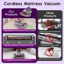 Bed Mattress Vacuum Cleaner Cordless 16Kpa Handheld Vacuum, Vacuum Cleaner with 253.7nm UV-C Light,HEPA Filter & Ultrasonic, Portable Vacuums for Sofa Bed Couch Crib Gifts for Women her Man