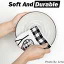 Artoid Mode Black White Buffalo Plaid Xmas Trees Joy Christmas Kitchen Towels Dish Towels, 18x26 Inch Seasonal Winter Decoration Hand Towels Set of 2