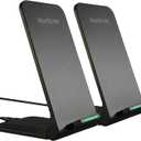 2Pcs Fast Wireless Charger,15W Max Wireless Charging Stand Compatible with iPhone 17/17Plus/17Pro/16/16Plus/16Pro /15/14/13/12/11/X/XR,Samsung Galaxy S25/S24/S23/S22/S21/S20/S10/S9/S8 Note 20 (Black)