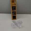 Bamboo Cutting Board with 4 Trays, Large Chopping Board with Containers, Juice Grooves, Easy-grip Handles & Food Sliding Opening, Carving Board with Trays for Food Storage