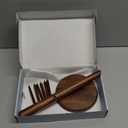 Acacia Wood Mug Holder Tree, 6 Hooks Wooden Mug Organizer for Kitchen Counter & Coffee Bar, Easy to Assemble, Natural Wood Color, Ideal for Small to Medium Mugs