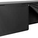 VIVOHOME 8ft Waterproof Log Rack Cover, Heavy Duty 600D Oxford Outdoor Firewood Storage Cover with Zipper and Hook Loop Tape (Log Rack not Included) (Black)