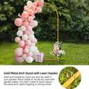 7.2 FT Wedding Arch Backdrop Stand, Gold Metal Arch Backdrop Stand for Wedding Party Ceremony Birthday Bridal Baby Shower Photo Booth Garden Floral Balloon Arches Decoration