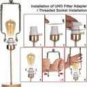 7 8 9 10 inch Lamp Shade Harp Holder,Antique Brass Lamp Harp Kit,Fit Both Standard Lamp Rod and E26 Light Base UNO Fitter Adapter,with 2 Shade Attaching Finial Top (Bronze Color - 1 Set)