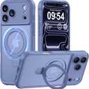 MOCCA Design for iPhone 17 Pro Max Case, Compatible with Magsafe [Premium Invisible Magnetic Ring Stand] [Military Drop Protection] Full Camera Guard Translucent Matte Slim Phone Cover,Lavender Grey