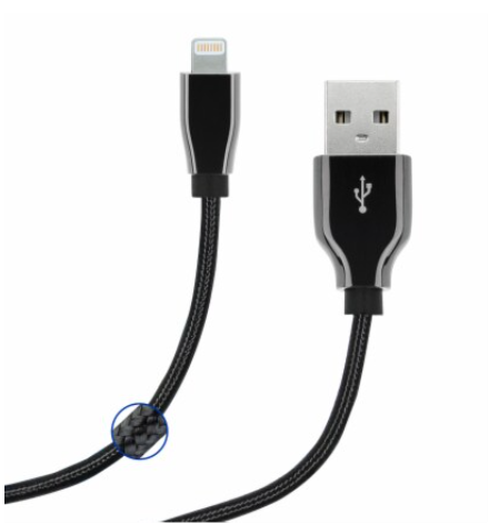 ZGEAR 6 Foot Braided Sync & Change Cable for Lightning Tip