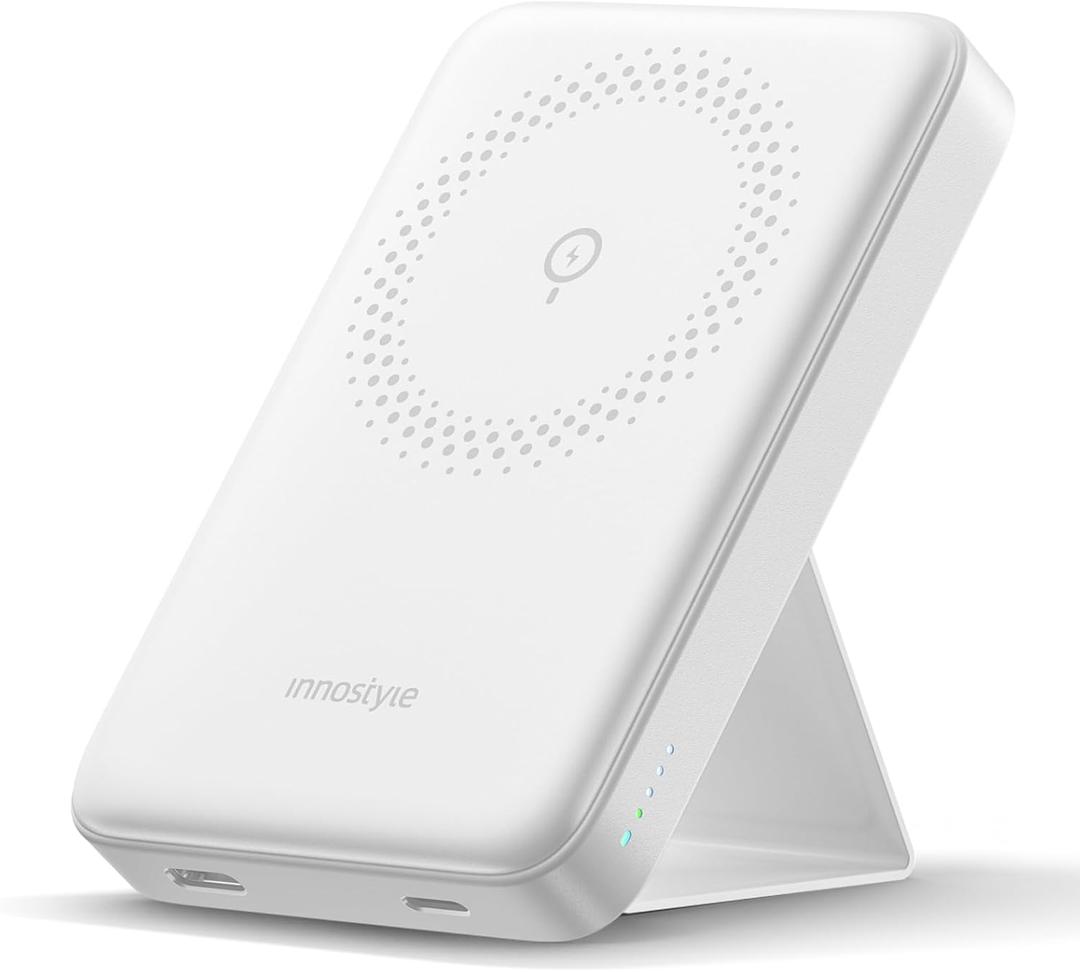 10000mAh Magnetic Battery, Foldable Magnetic Wireless Portable Charger with Stand and USB-C Port, for iPhone 16/15/14/13 Series