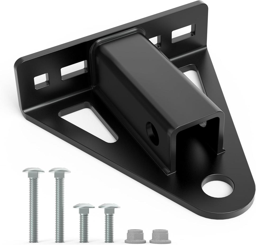 Lawn Mower Hitch 1-1/4" Receiver, Heavy Duty Steel Trailer Hitch for Zero Turn Lawn Mower, Universal Bolt-On Lawn Mower Trailer Hitch, Zero Turn Mower Accessories